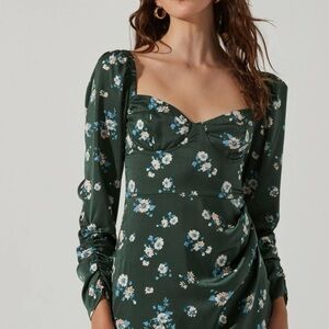 NWT ASTR The Label Floral Print Long Sleeve Midi Dress